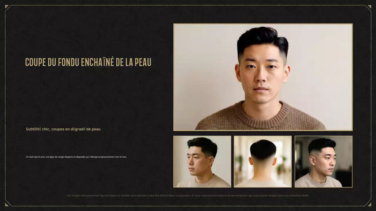 Publicité pour une coiffure noire vintage