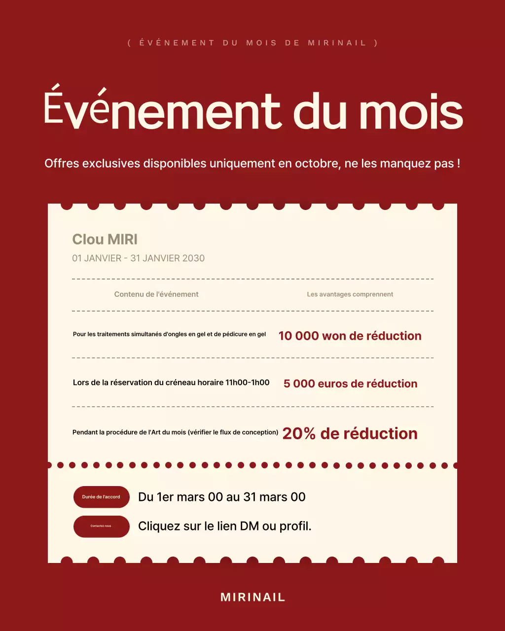 Guide des événements Red Modern