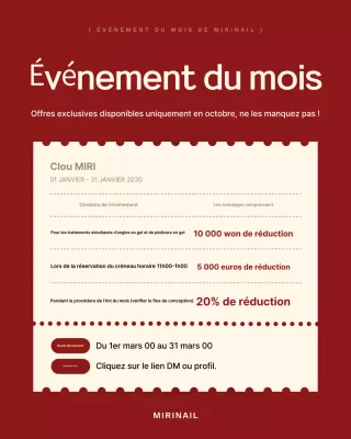 Guide des événements Red Modern