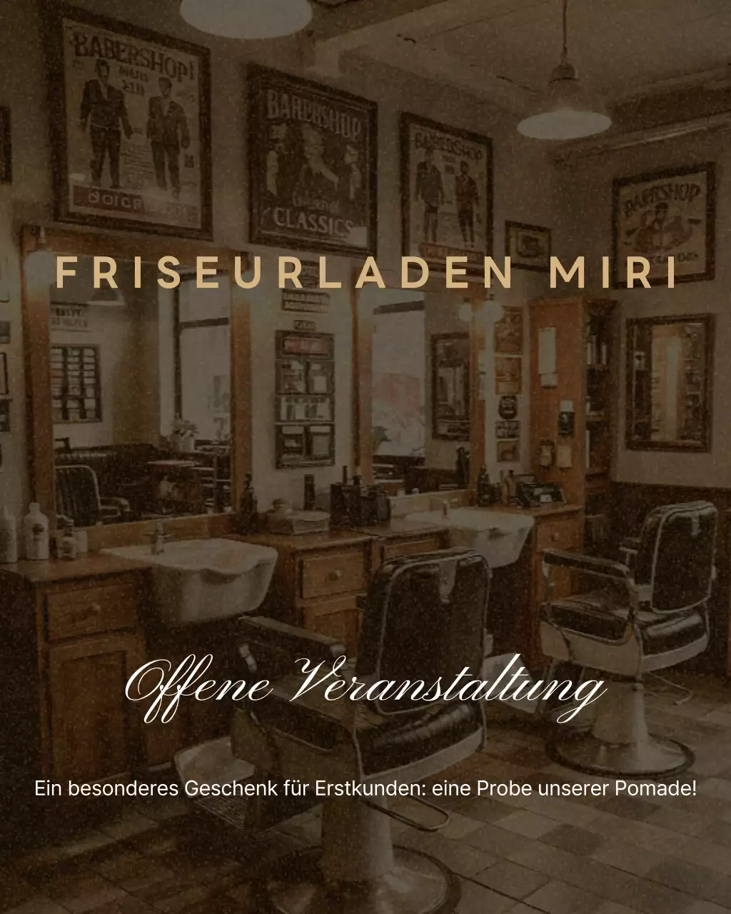 Beige Vintage Schönheitssalon-Aktion