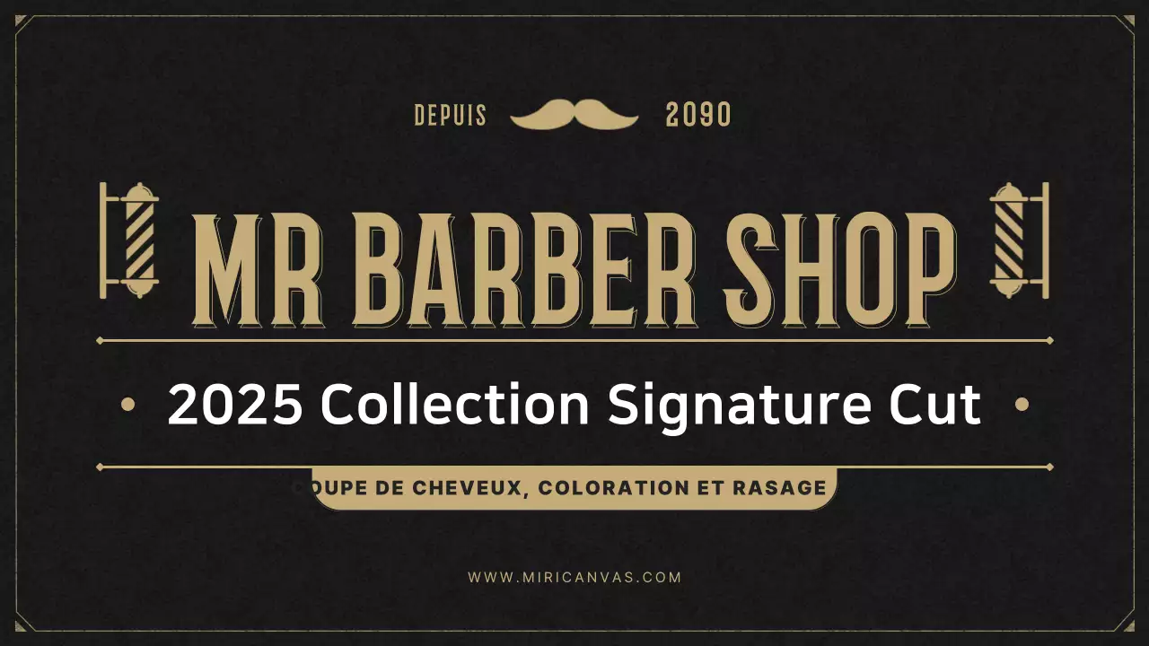 Publicité pour une coiffure noire vintage