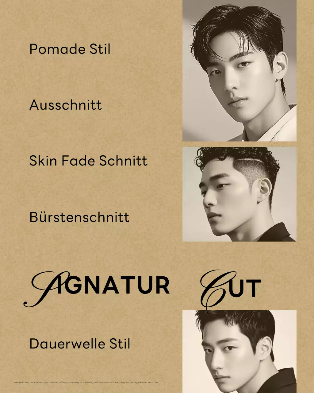 Beige Vintage Schönheitssalon-Aktion