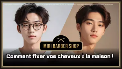 Publicité pour une coiffure moderne noire