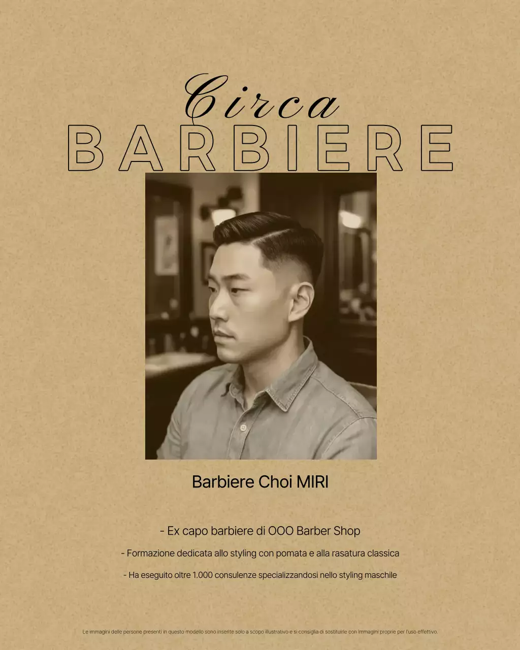 Promozione del salone di bellezza Beige Vintage