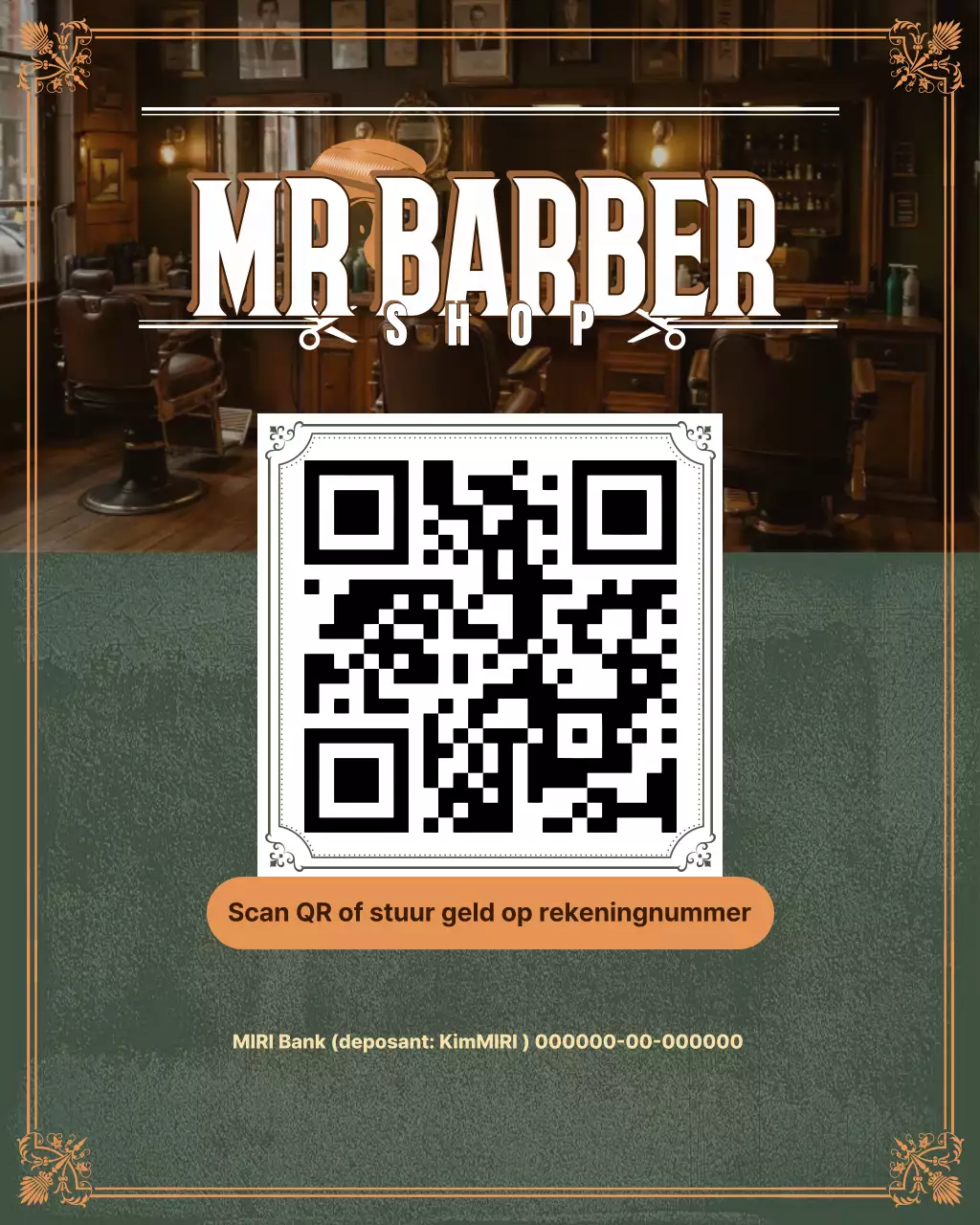 Groene Vintage Barbershop Gids