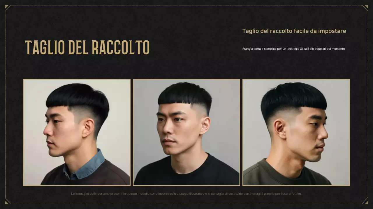 Pubblicità di acconciature vintage nere