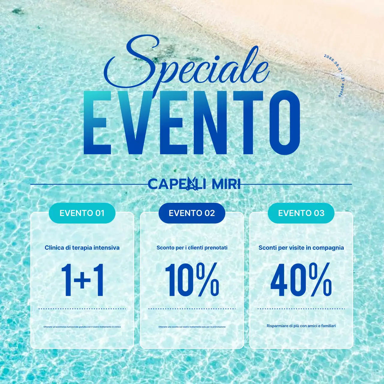 Evento sconto moderno Sky Blue