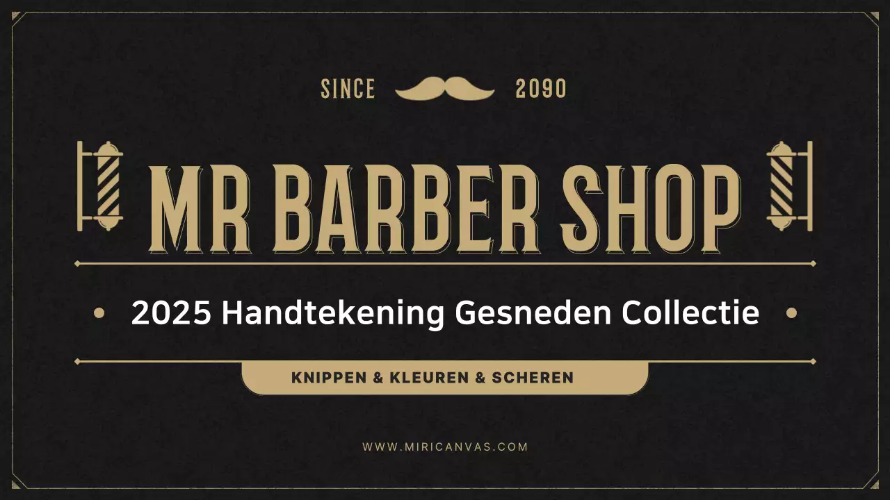 Advertentie voor zwart vintage kapsel