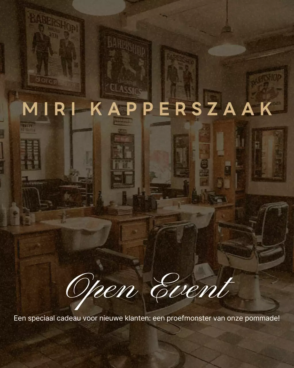 Beige Vintage Schoonheidssalon Promotie