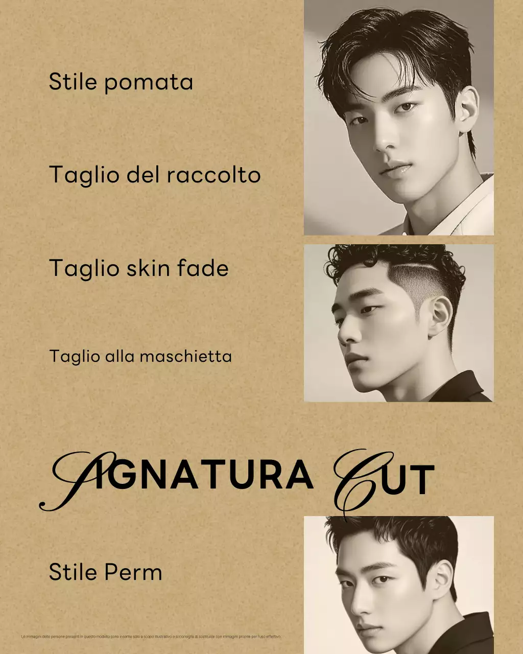 Promozione del salone di bellezza Beige Vintage