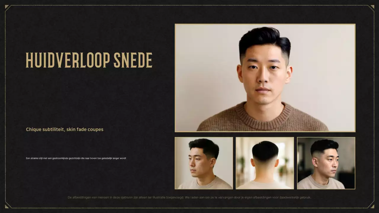 Advertentie voor zwart vintage kapsel