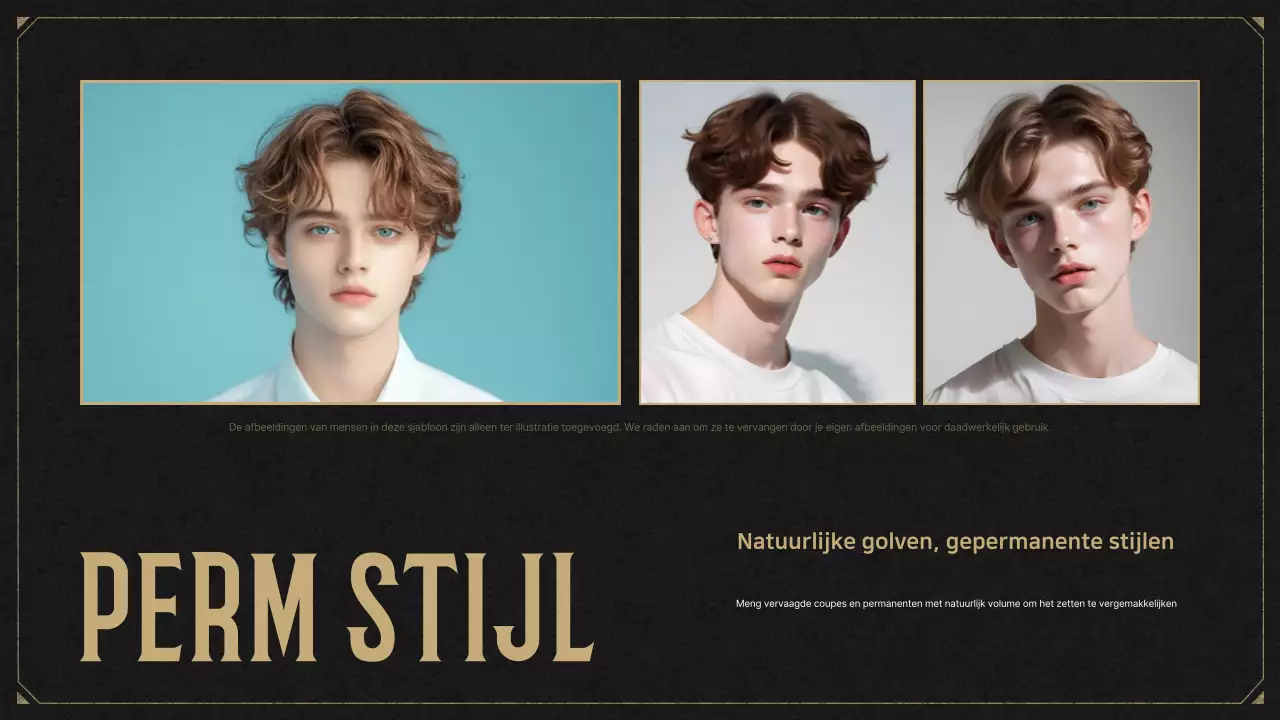 Advertentie voor zwart vintage kapsel