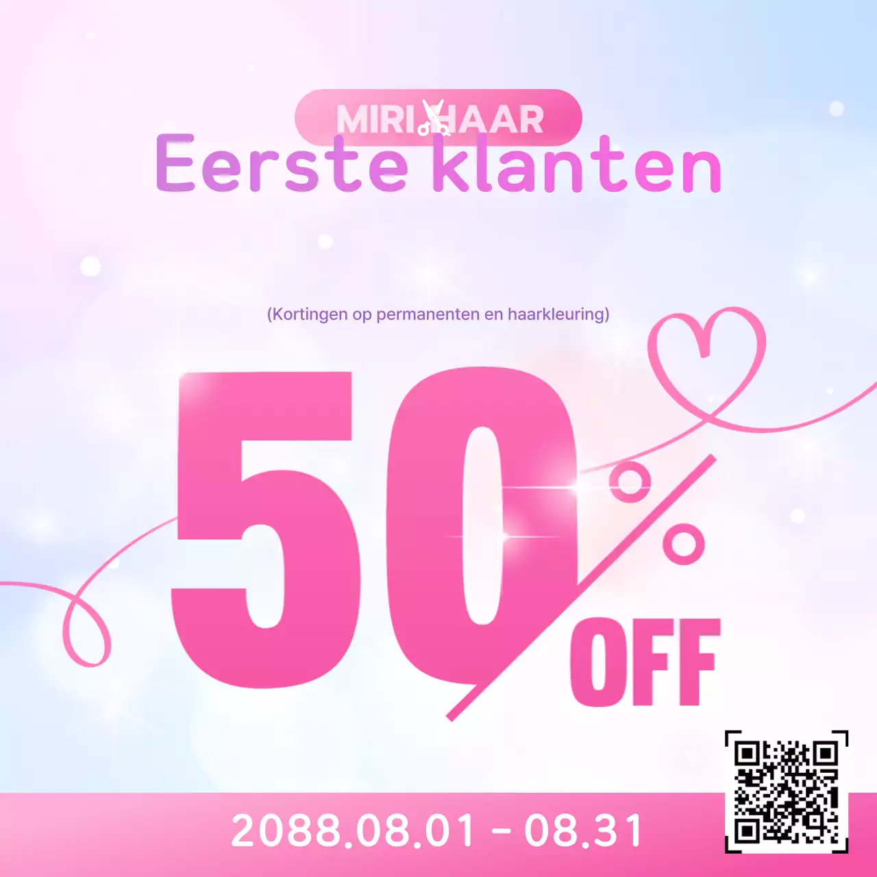 Pink Simple Beauty Salon Korting