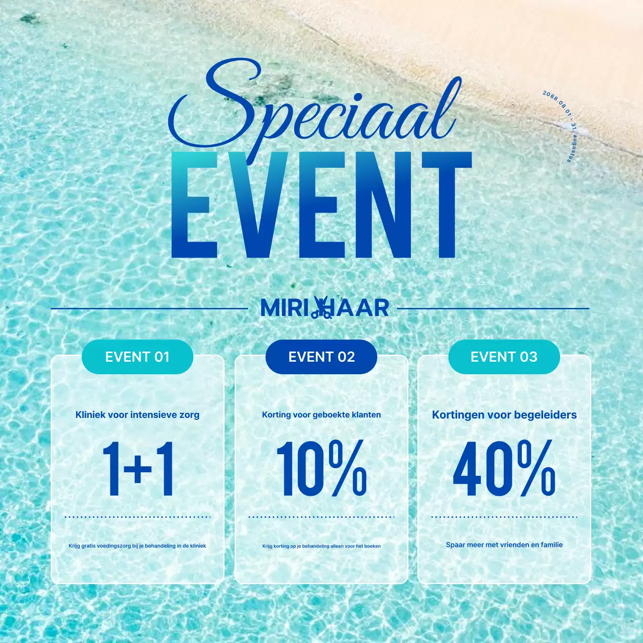 Sky Blue Modern Kortingsevenement