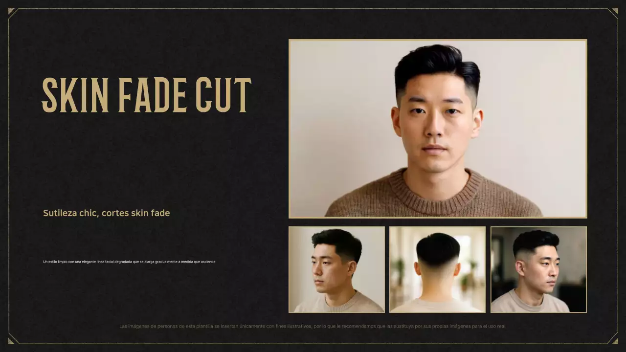 Anuncio de peinado vintage negro