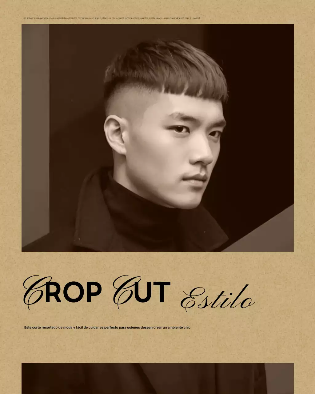 Promoción de salón de belleza vintage beige