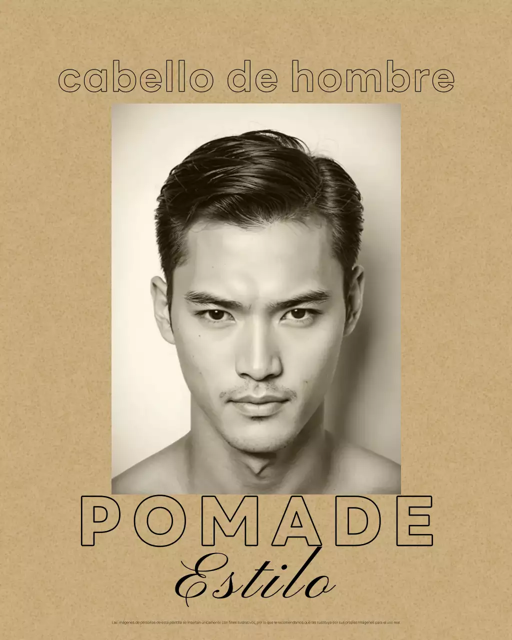 Promoción de salón de belleza vintage beige