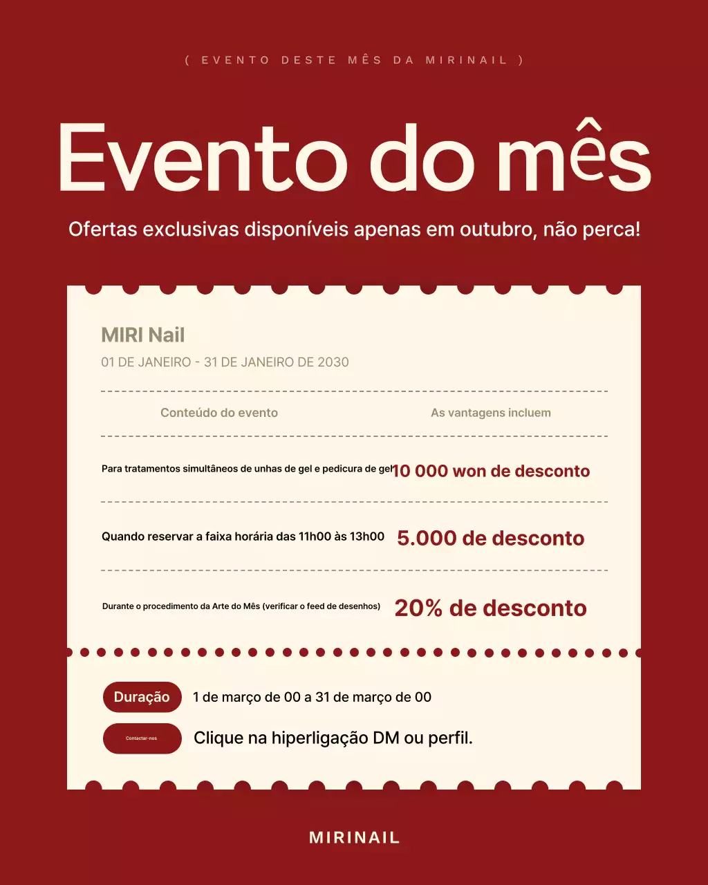 Guia de eventos Red Modern
