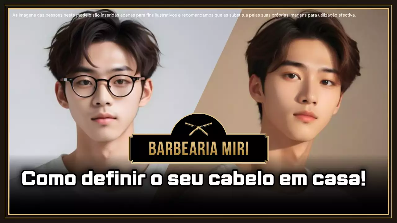 Anúncio de penteado moderno preto