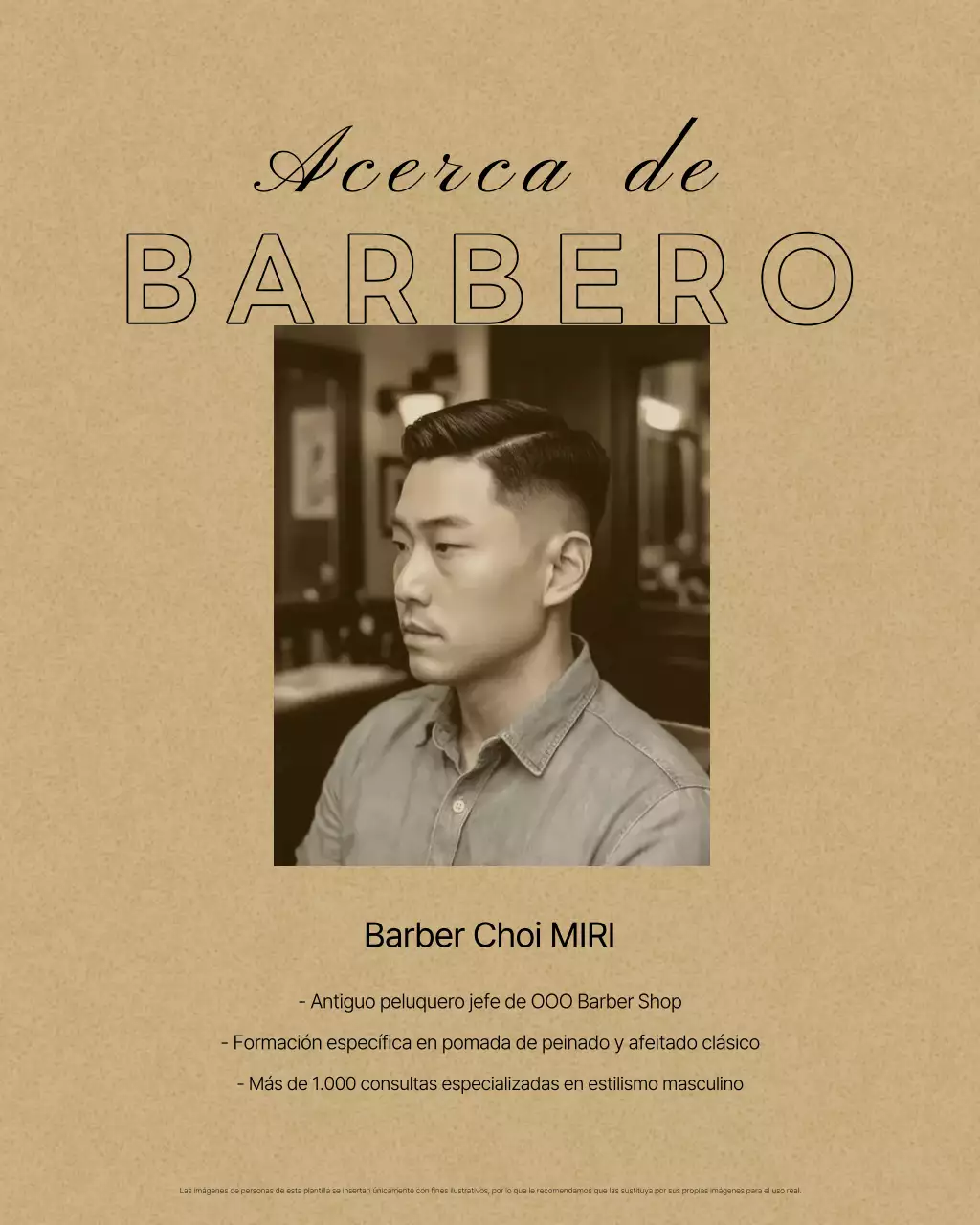 Promoción de salón de belleza vintage beige