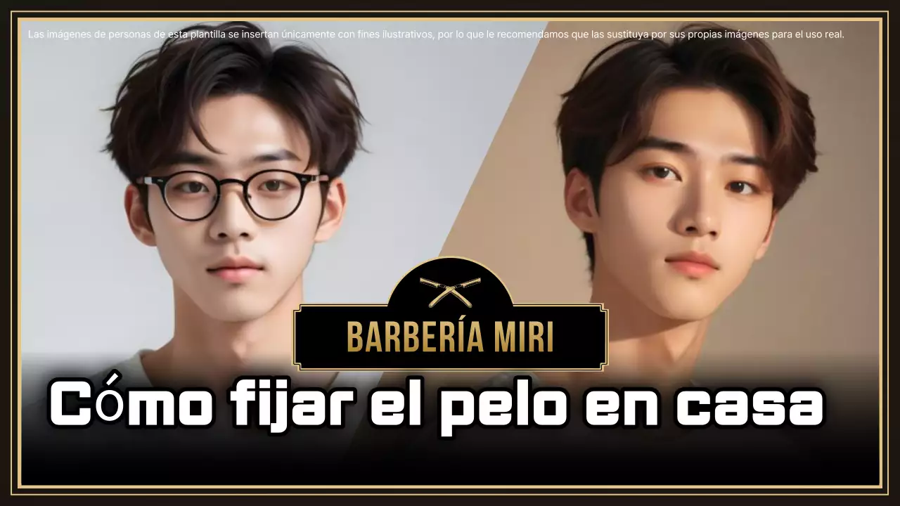 Anuncio de peinado moderno negro