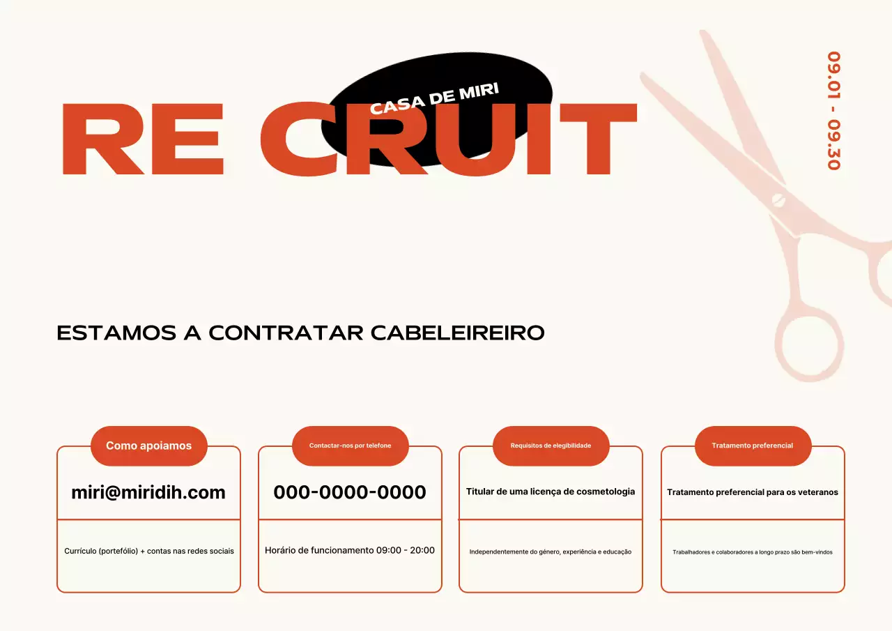 Recrutamento Moderno Laranja