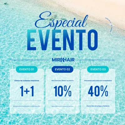 Evento de descuento moderno Sky Blue