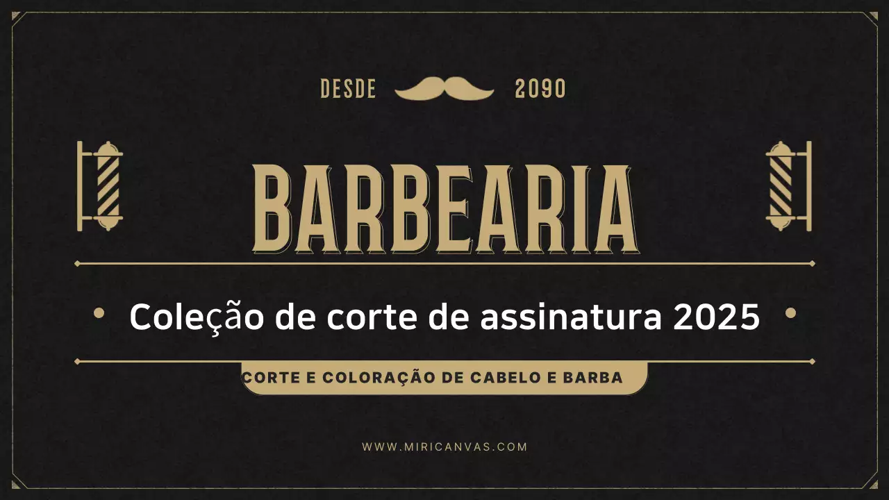 Anúncio de penteado vintage preto