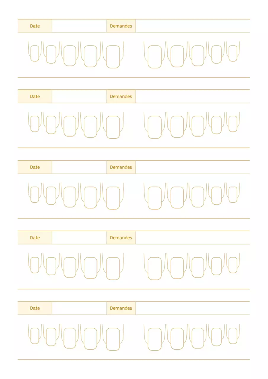 Papeterie de soins des ongles beige et soignée