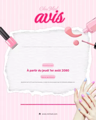 Guide des prix du nail art moderne rose