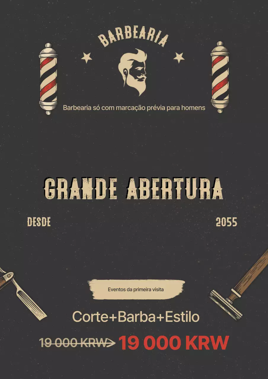 Evento de inauguração do salão de beleza Gray Vintage