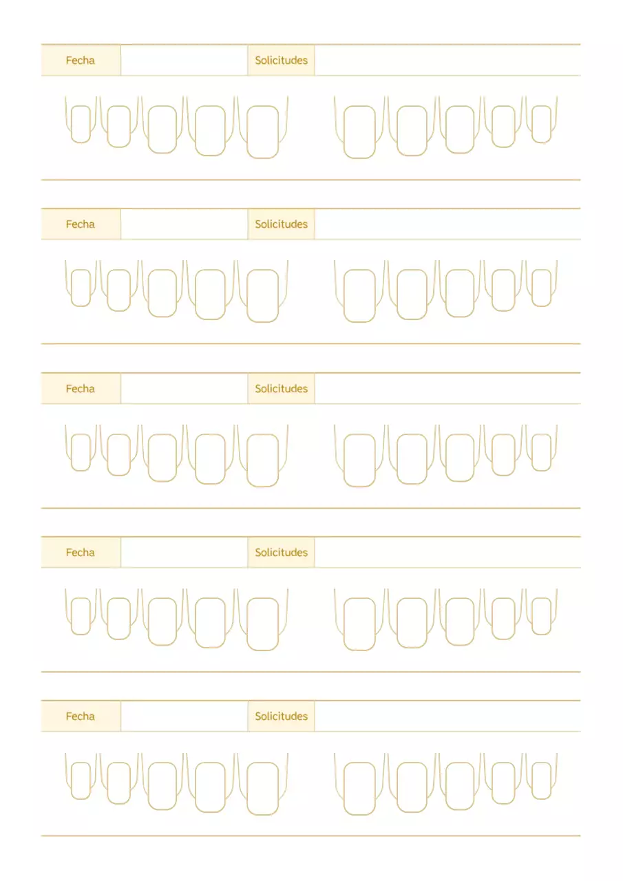 Papelería beige para el cuidado de las uñas