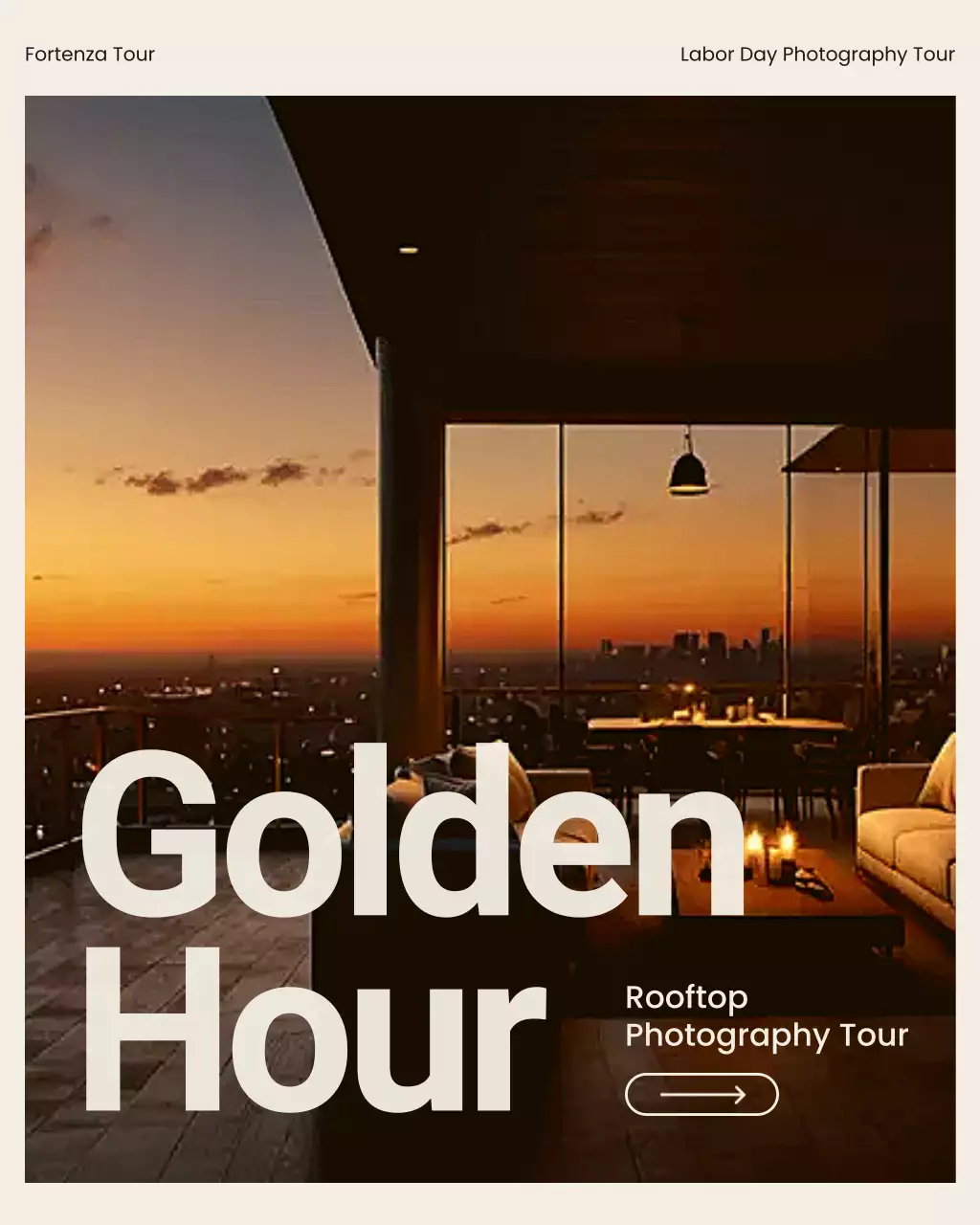 Beige and Brown Bold Minimalist Photography Tour Instagram Carousel Post
