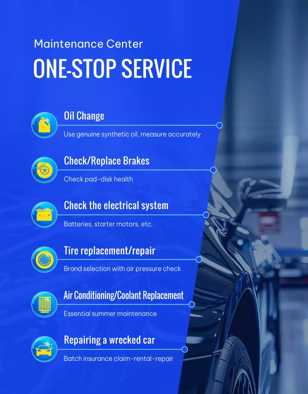 khuyến mãi bảo dưỡng xe ô tô hiện đại màu xanh