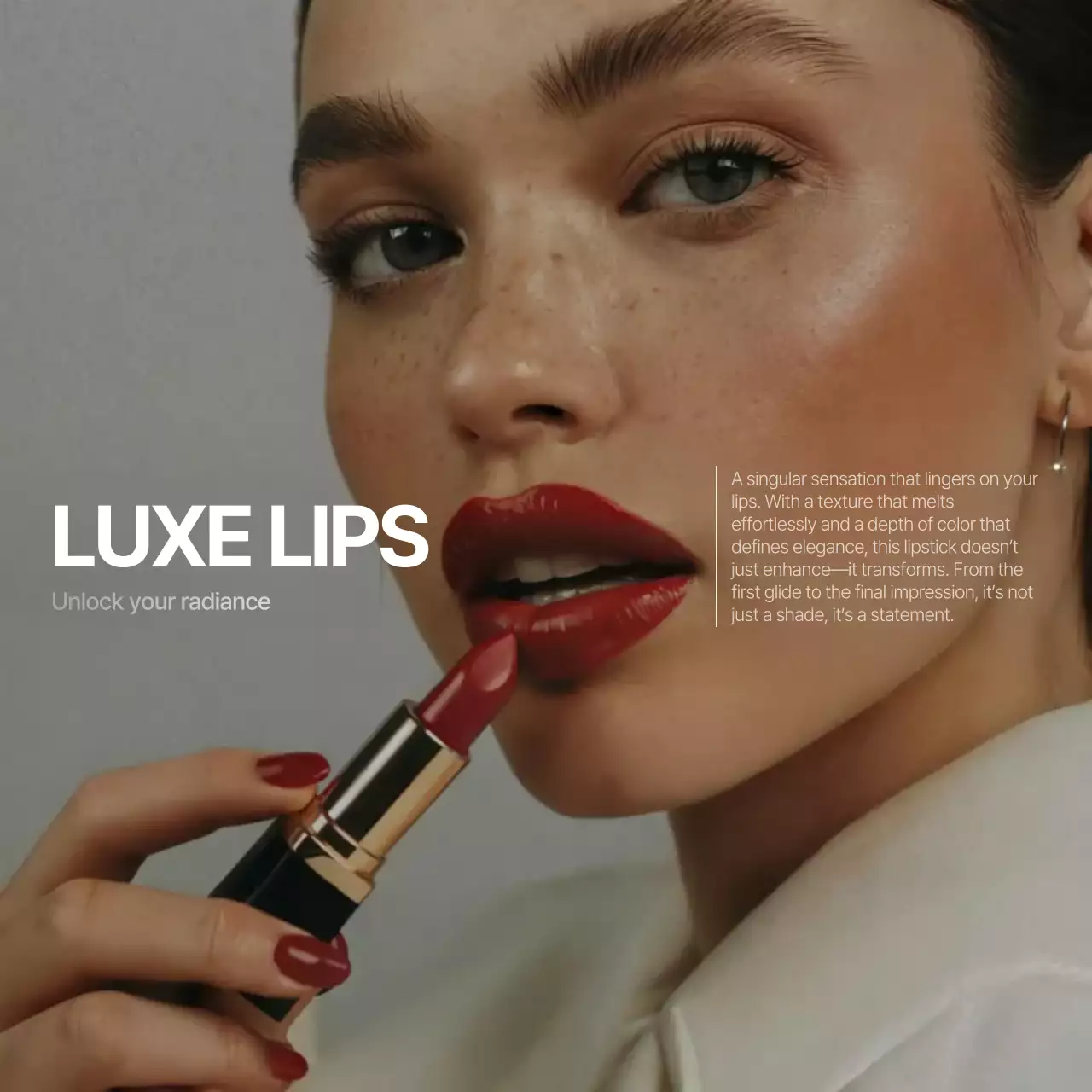 Red Elegant Lipstick Advertisement