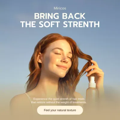 Calm Modern Hair Product Advertisement