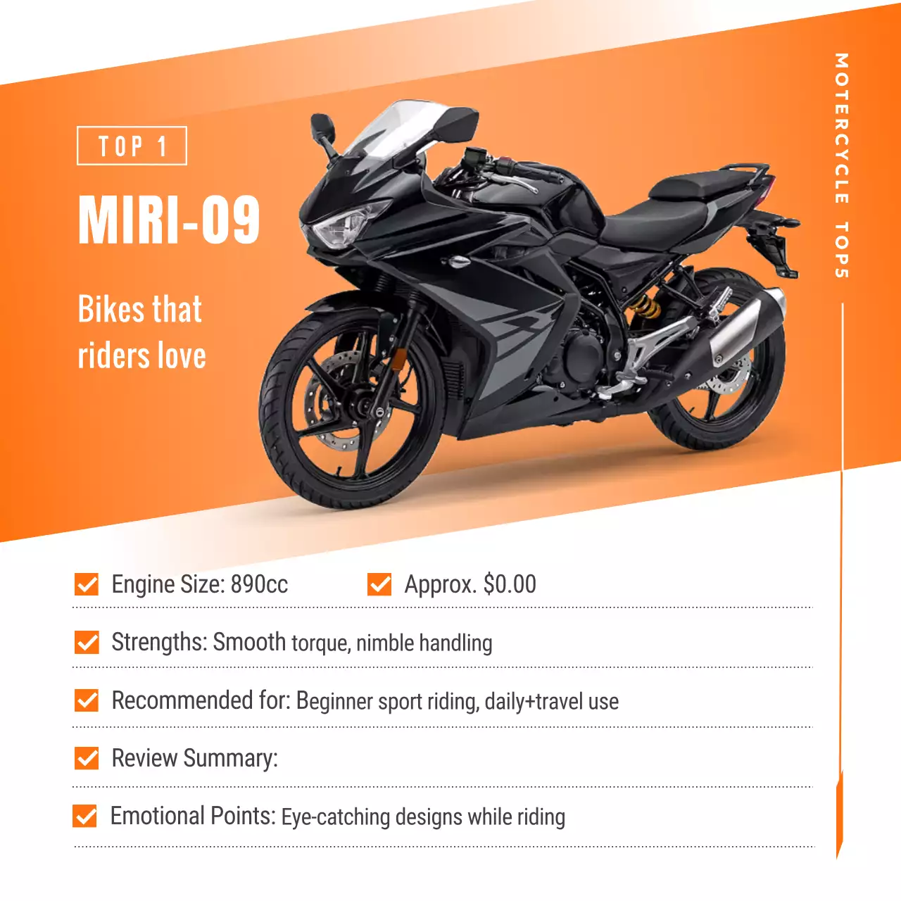 orange modern motorcycle promotion
