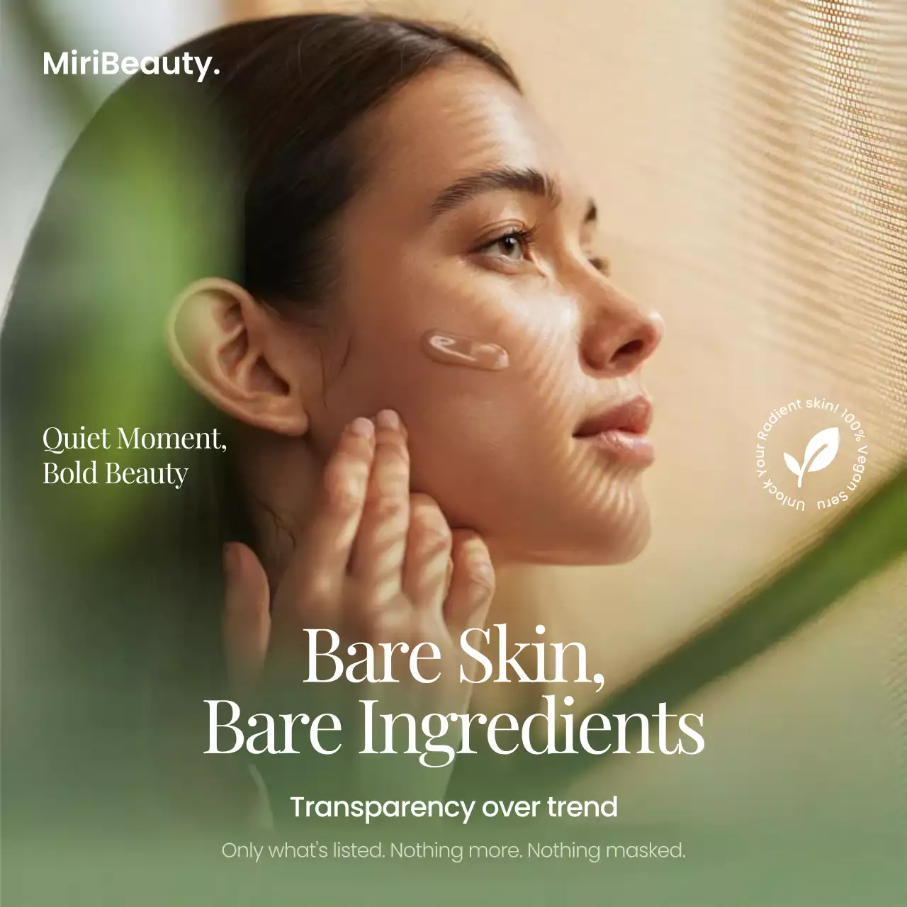 Green Organic Minimal Skincare Advertisement