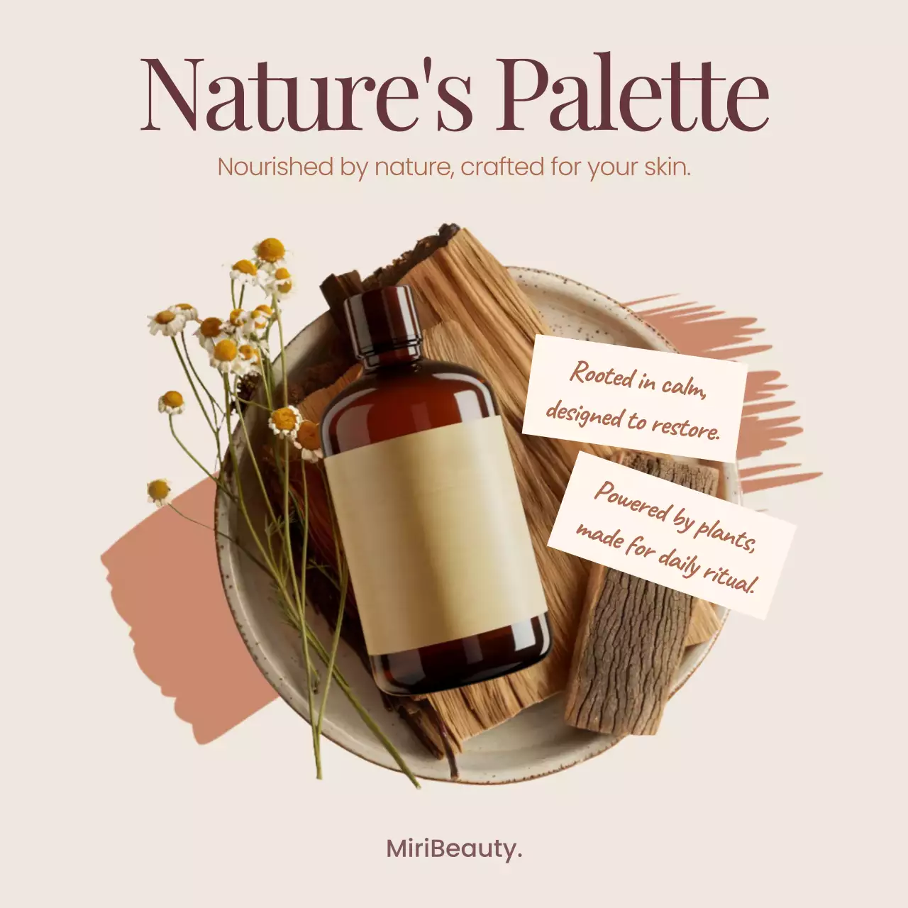 Beige Botanical Skincare Promotion