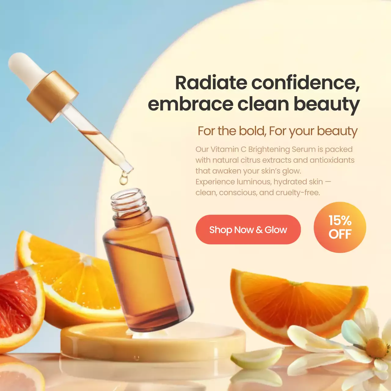 Orange Modern Skincare Promotion