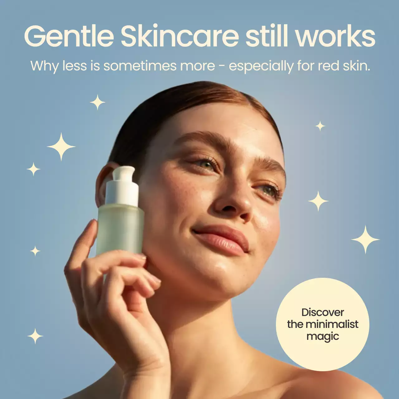 Blue Minimal Skincare Advertisement