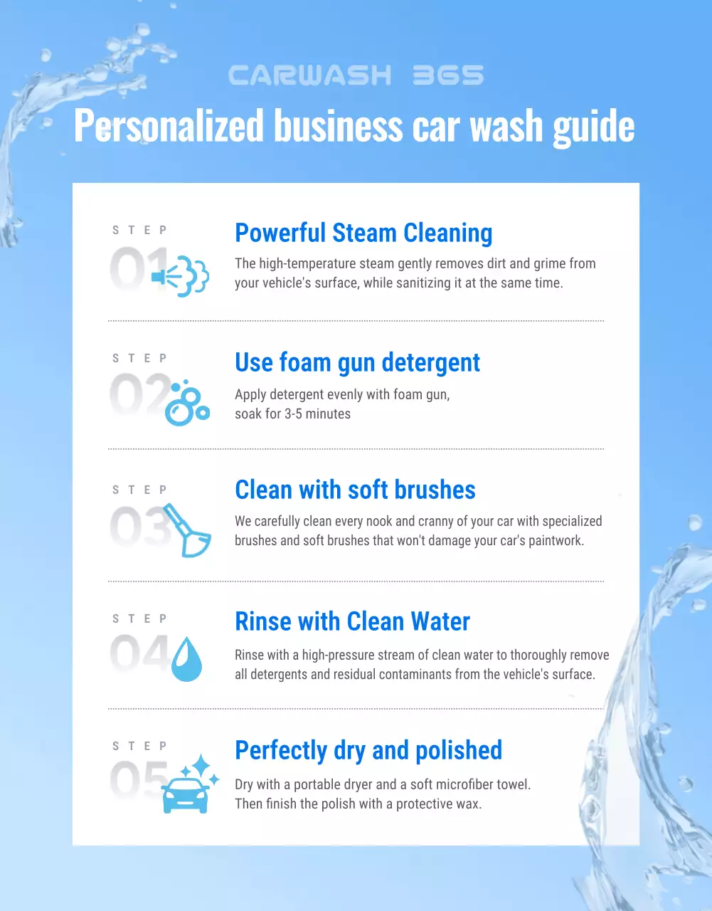 anúncio de serviço de carro moderno azul