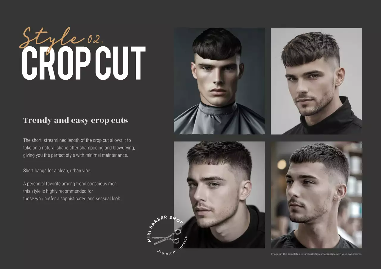 black modern haircut advertisement