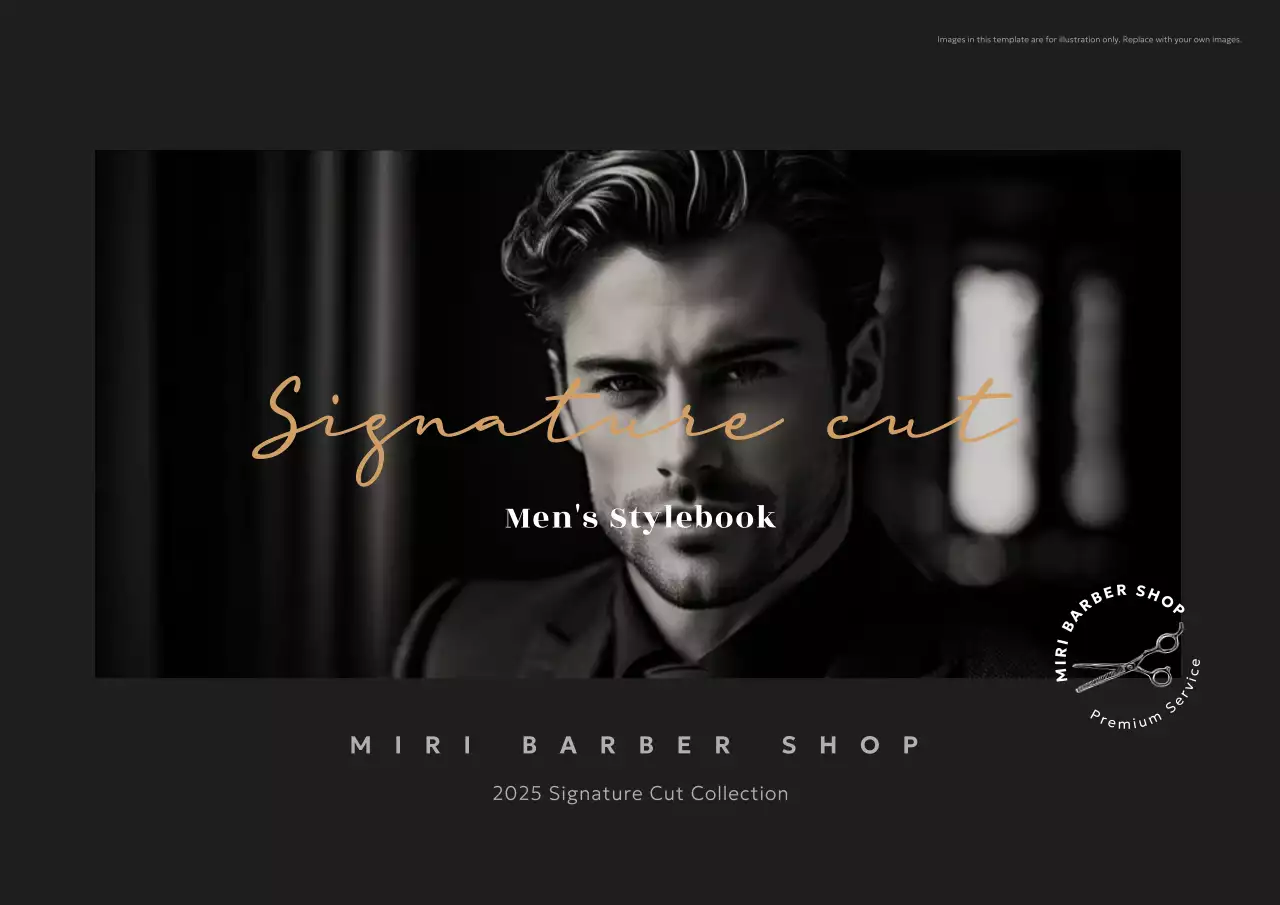 black modern haircut advertisement