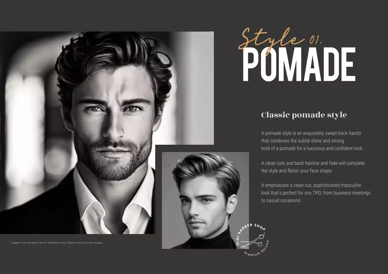 black modern haircut advertisement