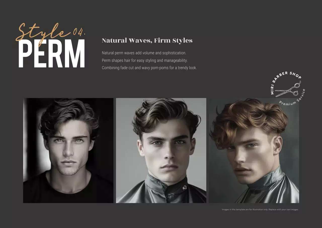 black modern haircut advertisement