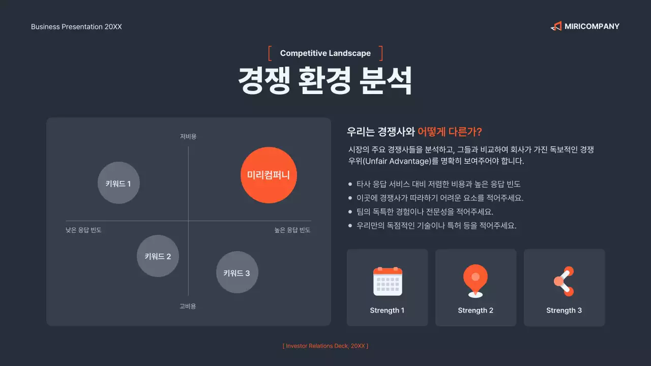 검정 모던 비즈니스 프레젠테이션 안내 IR