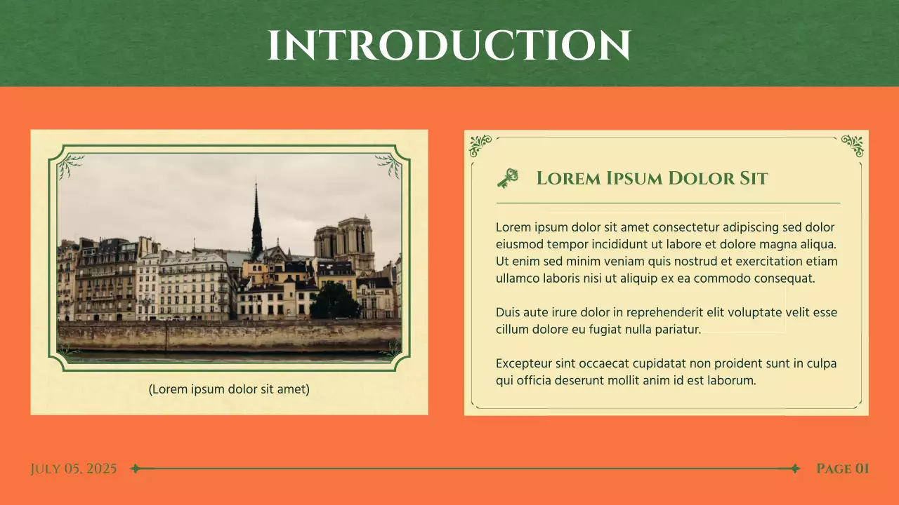 Orange Classic History Book Cover Style Presentation