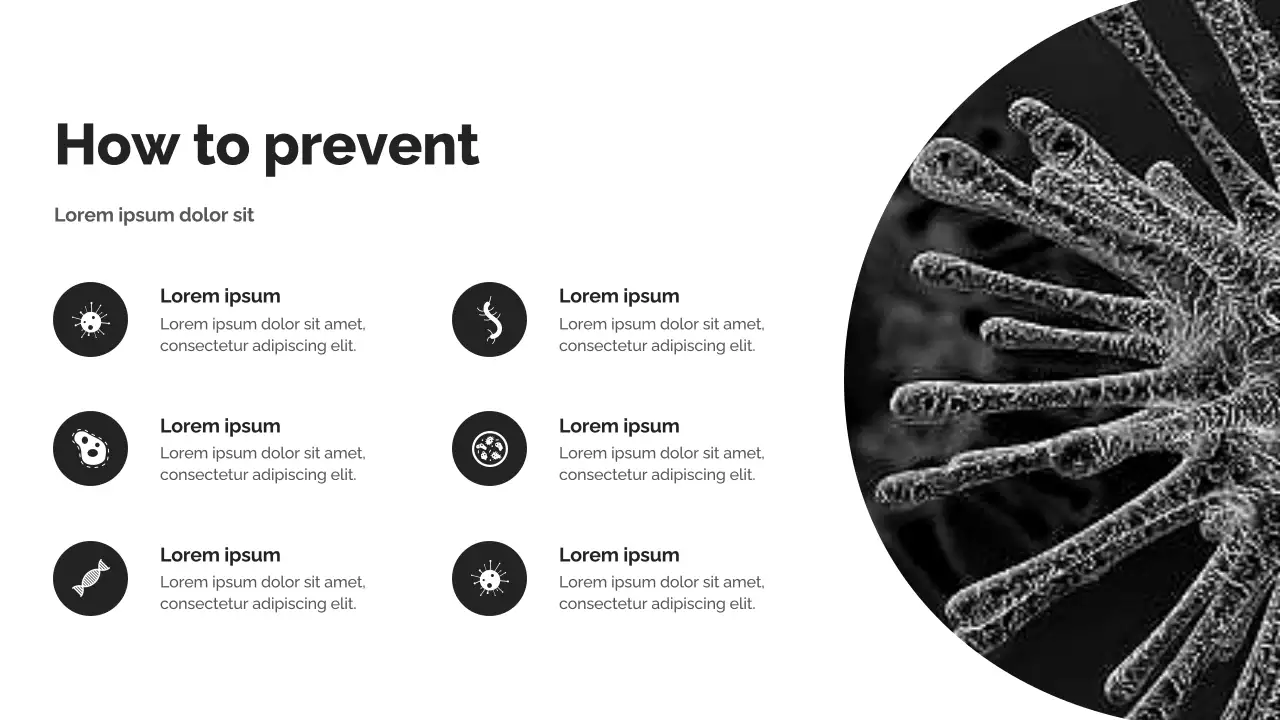 Black and White Modern Germs Information Presentation