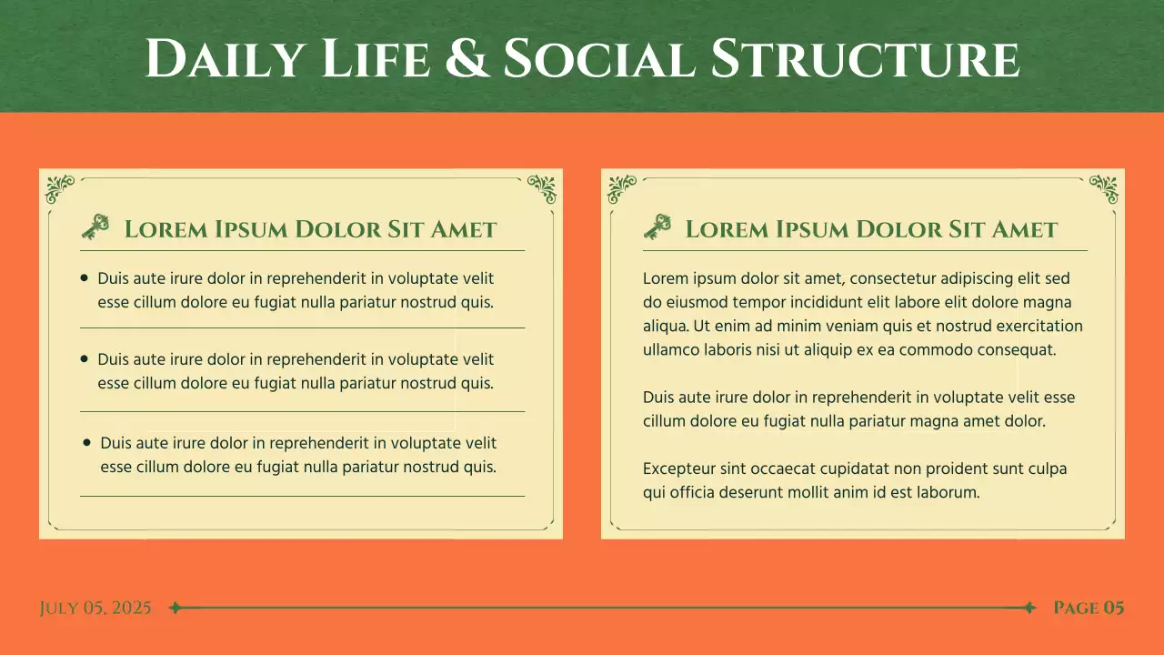 Orange Classic History Book Cover Style Presentation